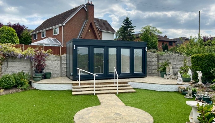 This 16' x 8' garden office looks stunning