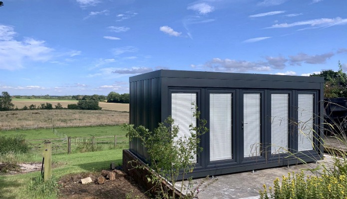 All of our garden offices have 90 mm of insulation in the floor, walls, and roof and "A" rated double glazed windows